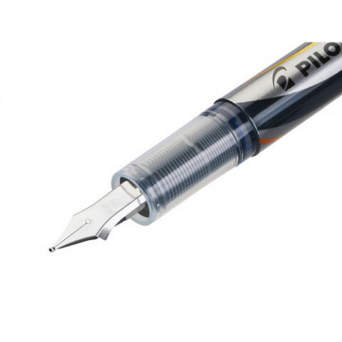 Ручка перьевая PILOT V-Pen, ЧЕРНАЯ, корпус серый, линия письма 0,58мм, SVP-4M B