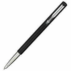 Ручка-роллер PARKER Vector Black, корпус черный лак, детали из нержавеющей стали, синяя, S0319630