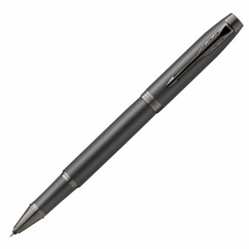 Ручка-роллер PARKER IM Professionals Monochrome Titanium, черный лак, нержавеющая сталь, черная, 2172960