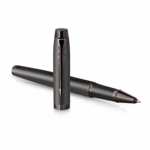 Ручка-роллер PARKER IM Professionals Monochrome Titanium, черный лак, нержавеющая сталь, черная, 2172960