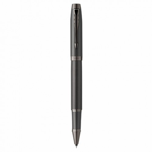 Ручка-роллер PARKER IM Professionals Monochrome Titanium, черный лак, нержавеющая сталь, черная, 2172960