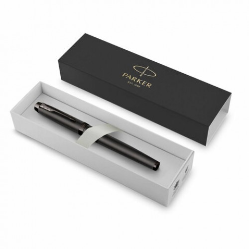 Ручка-роллер PARKER IM Professionals Monochrome Titanium, черный лак, нержавеющая сталь, черная, 2172960