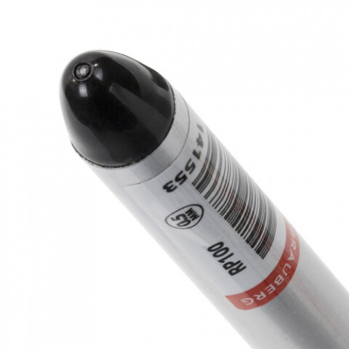 Ручка-роллер BRAUBERG Control, ЧЕРНАЯ, корпус серебристый, узел 0,5 мм, линия письма 0,3 мм, 141553