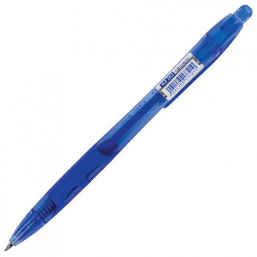 Ручка шариковая автоматическая ERICH KRAUSE XR-30, СИНЯЯ, корпус синий, узел 0,7 мм, линия письма 0,35 мм, 17721