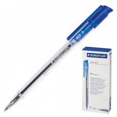 Ручка шариковая автоматическая STAEDTLER, СИНЯЯ, корпус прозрачный, узел 0,7 мм, линия письма 0,45 мм, 423 F-3 Ручка шариковая автоматическая STAEDTLER, СИНЯЯ, корпус прозрачный, узел 0,7 мм, линия письма 0,45 мм, 423 F-3