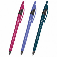Ручка шариковая масляная автоматическая BRAUBERG DUAL VINTAGE COLOR, СИНЯЯ, пишущий узел 0,7 мм, линия письма 0,35 мм, 144328