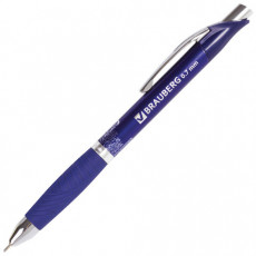 Ручка шариковая масляная автоматическая с грипом BRAUBERG Jet-X, СИНЯЯ, узел 0,7 мм, линия письма 0,35 мм, 142692