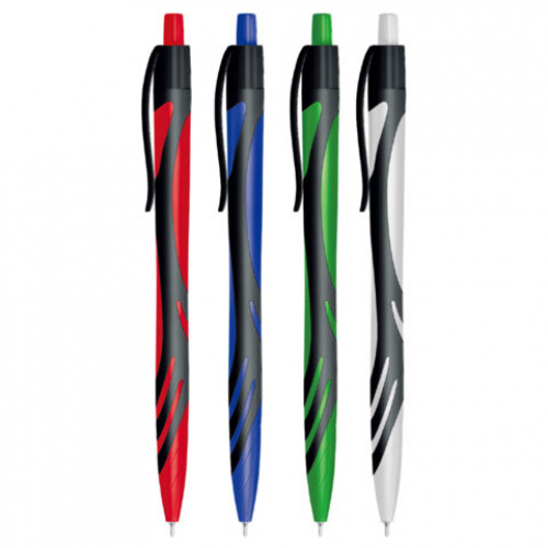 Ручка шариковая автоматическая BRAUBERG ULTRA COLOR CLASSIC, корпус ассорти, СИНЯЯ, пишущий узел 0,7 мм, линия письма 0,35 мм, 144498