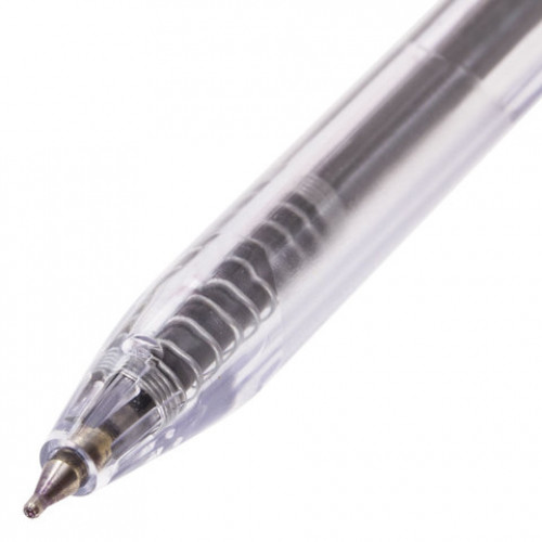 Ручка шариковая масляная автоматическая BRAUBERG Extra Glide R, СИНЯЯ, трёхгранный корпус, узел 0,7 мм, линия письма 0,35 мм, 142932