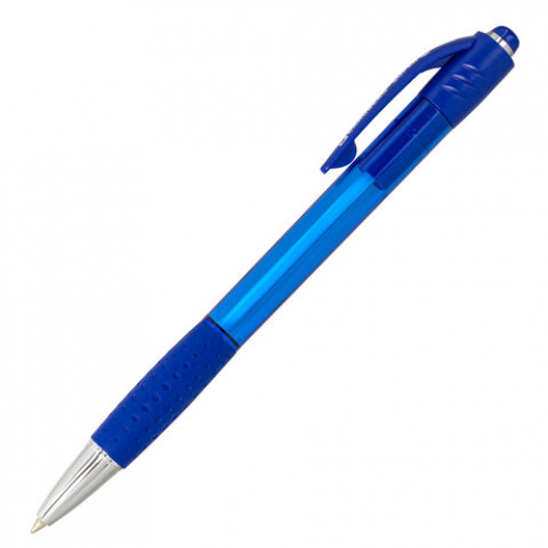 Ручки шариковые автоматические СИНИЕ НАБОР 4 штуки BRAUBERG SUPER, линия 0,35 мм, 143382