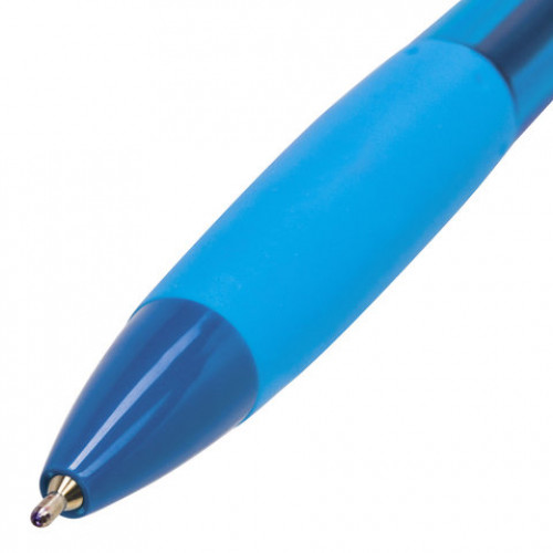 Ручка шариковая масляная автоматическая с грипом BRAUBERG FRUITY RG, СИНЯЯ, узел 0,7 мм, линия письма 0,35 мм, 142655