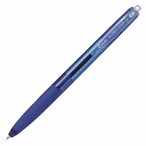 Ручка шариковая масляная автоматическая с грипом PILOT Super Grip G, СИНЯЯ, узел 0,7 мм, линия письма 0,22 мм, BPGG-8R-F-L