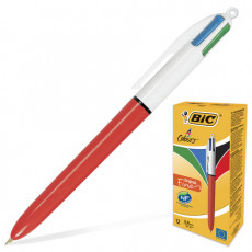 Ручка шариковая автоматическая BIC 4 Colours, 4 цвета (синий, черный, красный, зеленый), узел 0,8 мм, линия письма 0,3 мм, 889971 Ручка шариковая автоматическая BIC 4 Colours, 4 цвета (синий, черный, красный, зеленый), узел 0,8 мм, линия письма 0,3 мм, 889971