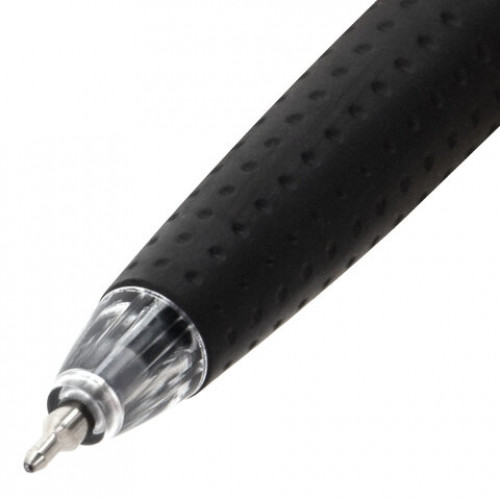 Ручка шариковая автоматическая BRAUBERG OIL-BASE BLACK, СИНЯЯ, пишущий узел 0,5 мм, линия письма 0,35 мм, 144499