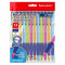 Ручки шариковые автоматические BRAUBERG A-30 COLOR MIX WRITING 3.0, КОМПЛЕКТ 12 ШТ., СИНИЕ, узел 0,5 мм, линия 0,25 мм, 144342