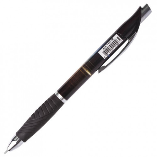 Ручка шариковая масляная автоматическая с грипом BRAUBERG Jet-Z, СИНЯЯ, узел 0,7 мм, линия письма 0,35 мм, 142134