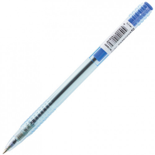 Ручка шариковая масляная автоматическая BRAUBERG Click Blue, СИНЯЯ, тонированный корпус, узел 1 мм, линия письма 0,5 мм, 142712