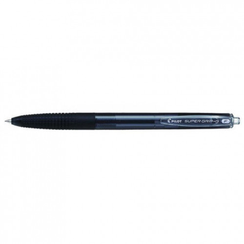 Ручка шариковая автоматическая с грипом PILOT Super Grip G, ЧЕРНАЯ, линия 0,21мм, BPGG-8R-F B