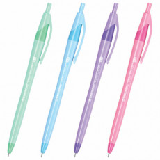 Ручка шариковая автоматическая масляная BRAUBERG DUAL COLOR, СИНЯЯ, игольчатый наконечник 0,7 мм, линия письма 0,35 мм, 144327