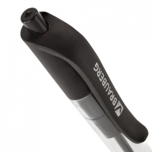 Ручка шариковая масляная автоматическая BRAUBERG Extra Glide R, ЧЕРНАЯ, узел 0,7 мм, линия письма 0,35 мм, 142933