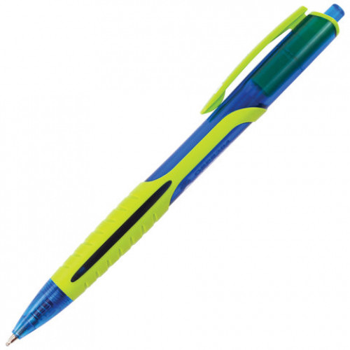 Ручка шариковая масляная автоматическая BRAUBERG Phantom color, СИНЯЯ, узел 0,7 мм, линия письма 0,35 мм, 142938