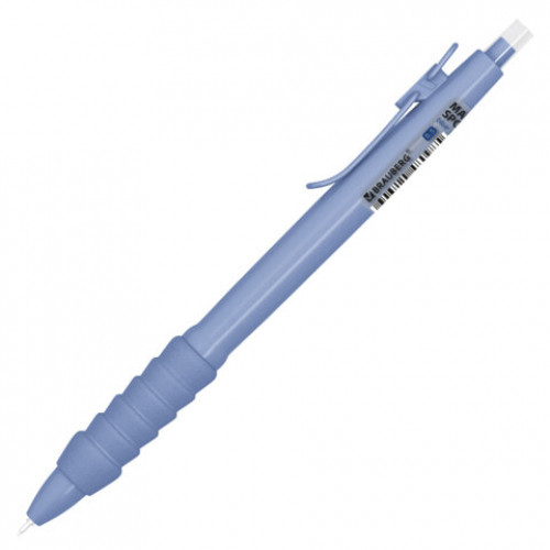 Ручка шариковая автоматическая BRAUBERG MAXI SPONGE, мягкий грип, СИНЯЯ, пишущий узел 0,5 мм, линия письма 0,35 мм, 144471