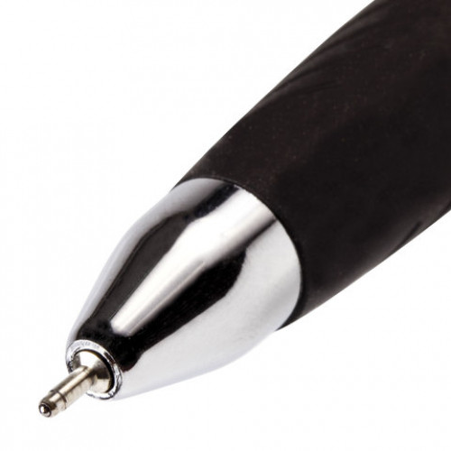Ручка шариковая масляная автоматическая с грипом BRAUBERG Jet-Z, СИНЯЯ, узел 0,7 мм, линия письма 0,35 мм, 142134