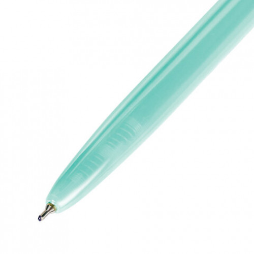 Ручка шариковая автоматическая BRAUBERG PASTEL, СИНЯЯ, корпус ассорти, 0,7 мм, линия письма 0,35 мм, 143456