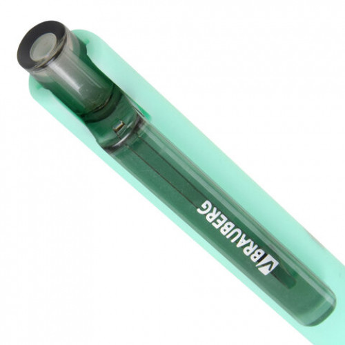 Ручка шариковая автоматическая BRAUBERG VIVID PASTEL, корпус soft-touch, СИНЯЯ, пишущий узел 0,7 мм, линия письма 0,35 мм, 144404