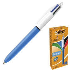Ручка шариковая автоматическая BIC 4 Colours Original, 4 цвета (синий, черный, красный, зеленый), линия письма 0,32 мм, 889969