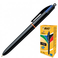 Ручка шариковая автоматическая BIC 4 Colours Pro, 4 цвета (синий, черный, красный, зеленый), узел 1 мм, линия письма 0,32 мм, 902129 Ручка шариковая автоматическая BIC 4 Colours Pro, 4 цвета (синий, черный, красный, зеленый), узел 1 мм, линия письма 0,32 мм, 902129