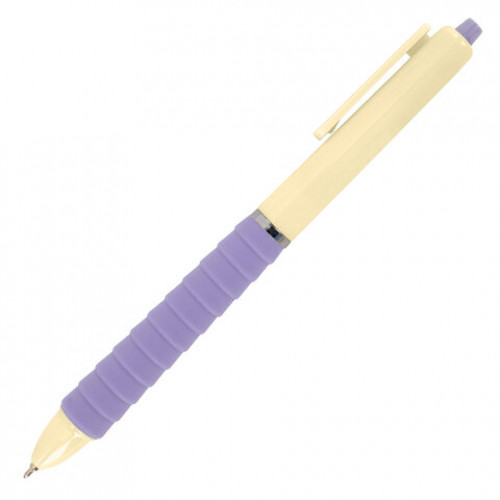 Ручки шариковые автоматические С УДЛИНЕННЫМ ГРИПОМ BRAUBERG MAXI LONG RT, СИНИЕ, НАБОР 4 ШТ, игольчатый узел 0,5 мм, линия 0,35 мм, 144458