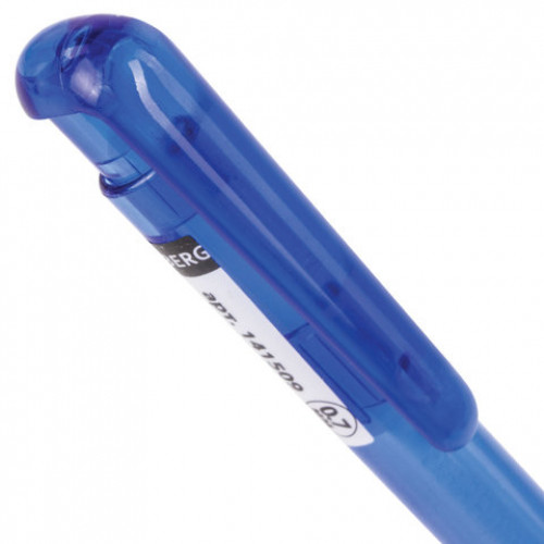 Ручка шариковая автоматическая BRAUBERG Dialog, СИНЯЯ, корпус тонированный синий, узел 0,7 мм, линия письма 0,35 мм, 141509
