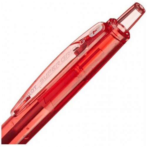 Ручка шариковая автоматическая с грипом PILOT Super Grip G, КРАСНАЯ, линия 0,21мм, BPGG-8R-F R
