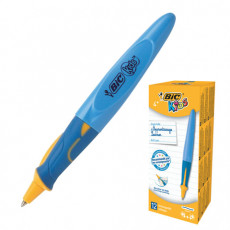 Ручка шариковая с грипом BIC Kids Twist, СИНЯЯ, для детей, корпус голубой, узел 1 мм, линия письма 0,32 мм, 918457 Ручка шариковая с грипом BIC Kids Twist, СИНЯЯ, для детей, корпус голубой, узел 1 мм, линия письма 0,32 мм, 918457