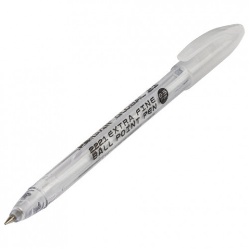 Ручка шариковая масляная PENSAN Global-21, ЧЕРНАЯ, корпус прозрачный, узел 0,5 мм, линия письма 0,3 мм, 2221