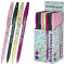 Ручка шариковая ERICH KRAUSE R-301 Stick Floral СИНЯЯ, корпус ассорти, линия 0,35 мм,, 63077
