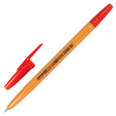 Ручка шариковая CORVINA (Италия) 51 Vintage, КРАСНАЯ, корпус оранжевый, узел 1 мм, линия письма 0,7 мм, 40163/03G