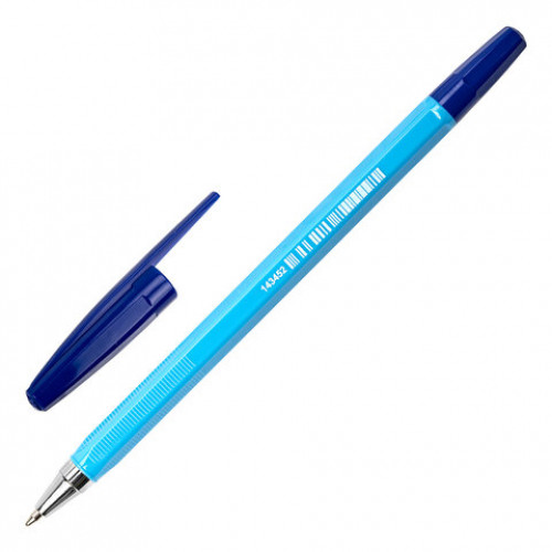 Ручка шариковая BRAUBERG M-500 NEON, СИНЯЯ, корпус ассорти, узел 0,7 мм, линия письма 0,35 мм, 143452