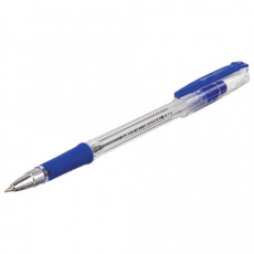 Ручка шариковая масляная с грипом BRAUBERG i-Rite GT, СИНЯЯ, корпус прозрачный, узел 0,7 мм, 143300