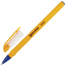 Ручка шариковая масляная BRAUBERG Oil Sharp, СИНЯЯ, корпус оранжевый, узел 0,7 мм, линия письма 0,5 мм, 141532