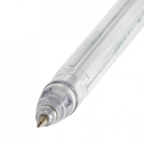 Ручка шариковая масляная PENSAN Global-21, ЧЕРНАЯ, корпус прозрачный, узел 0,5 мм, линия письма 0,3 мм, 2221