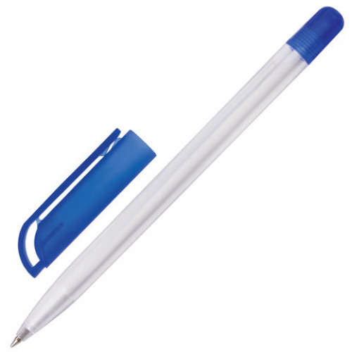 Ручки шариковые масляные BRAUBERG НАБОР 3 шт., СИНИЕ, Olive Pen, узел 0,7 мм, линия 0,5 мм, 141478