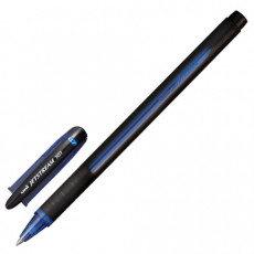 Ручка шариковая масляная с грипом UNI (Япония) JetStream, СИНЯЯ, корпус синий, узел 0,7 мм, линия письма 0,35 мм, SX-101-07 BLUE