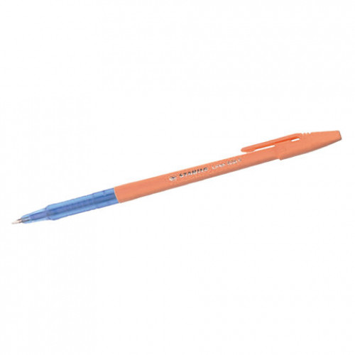 Ручка шариковая STABILO Liner Pastel, СИНЯЯ, корпус персиковый, узел 0,7 мм, линия письма 0,3 мм, 808FP1041-3