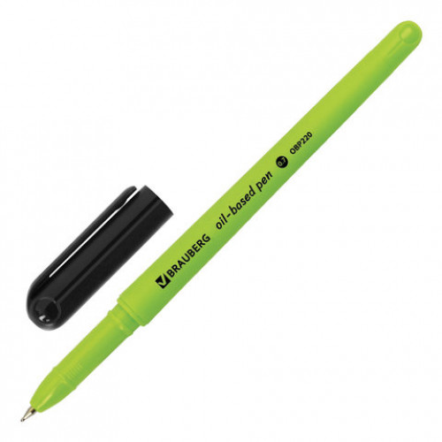 Ручка шариковая масляная BRAUBERG Fine Neon, СИНЯЯ, корпус ассорти, узел 0,7 мм, линия письма 0,35 мм, 142948