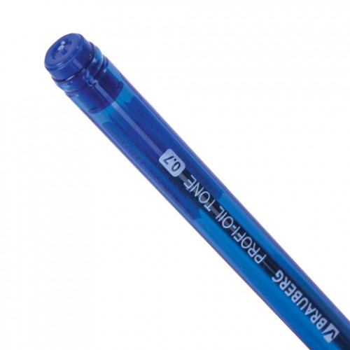 Ручка шариковая масляная BRAUBERG PROFI-OIL TONE, СИНЯЯ, узел 0,7 мм, линия письма 0,35 мм, 143459