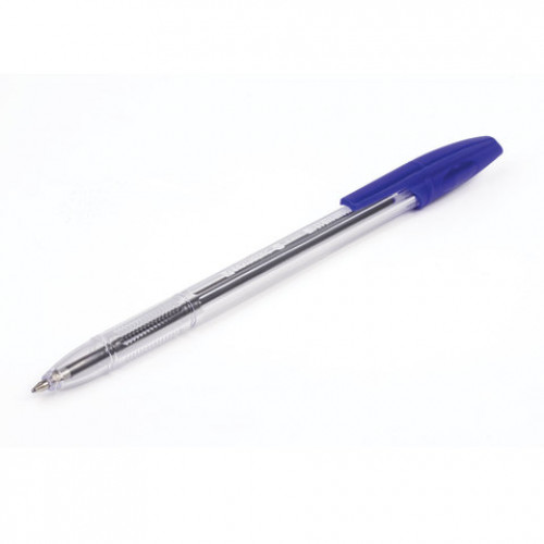 Ручка шариковая BRAUBERG X-333, СИНЯЯ, корпус прозрачный, узел 0,7 мм, линия письма 0,35 мм, 142405