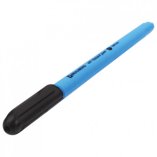 Ручка шариковая масляная BRAUBERG Fine Neon, СИНЯЯ, корпус ассорти, узел 0,7 мм, линия письма 0,35 мм, 142948