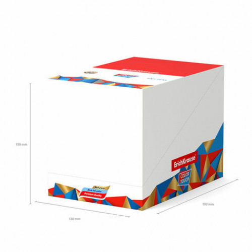 Ручка шариковая ERICH KRAUSE ColorTouch Magic rhombs, СИНЯЯ, узел 0,7 мм, линия письма 0,35 мм, 50739